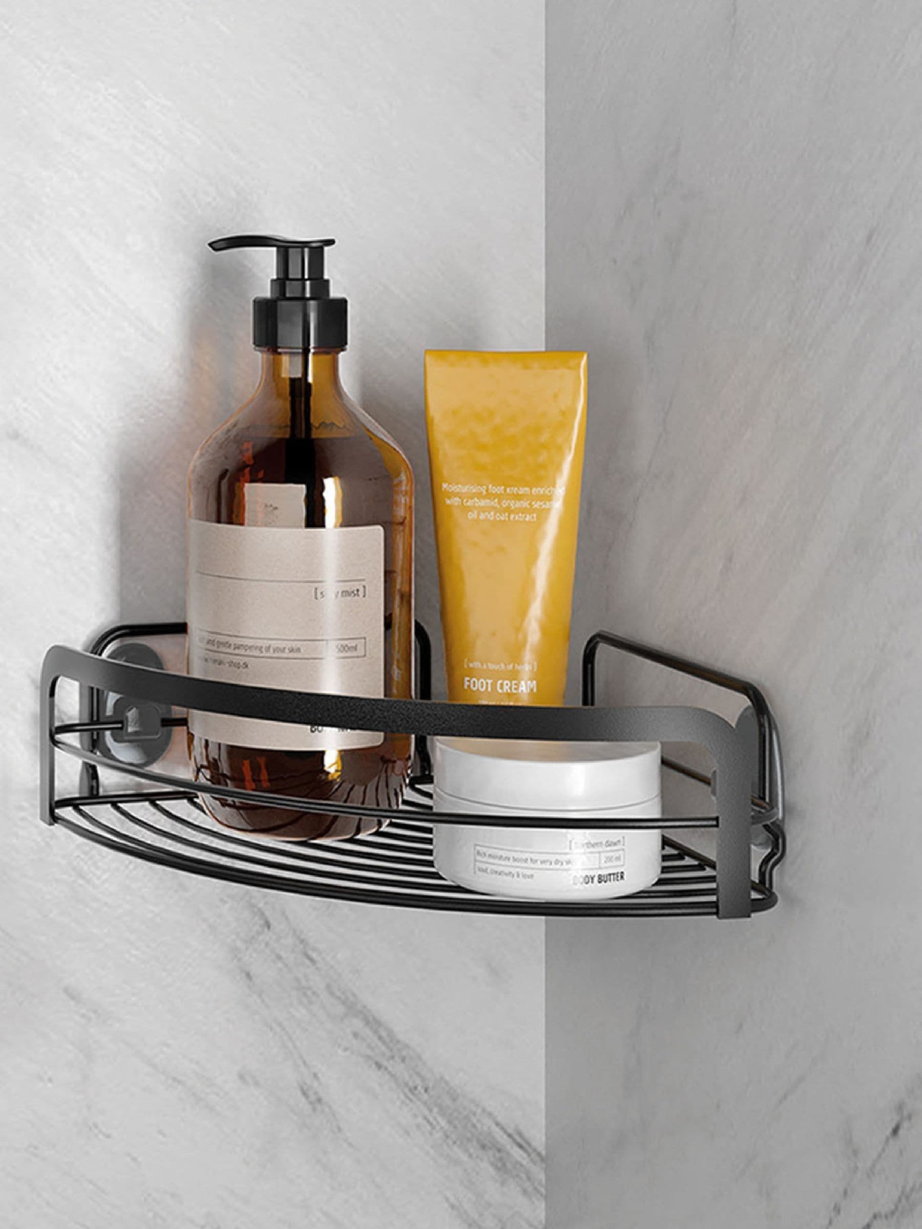 B&Q - Origin Lava 1-Tier Corner Bathroom Shelf Wall Organizer - Image 2