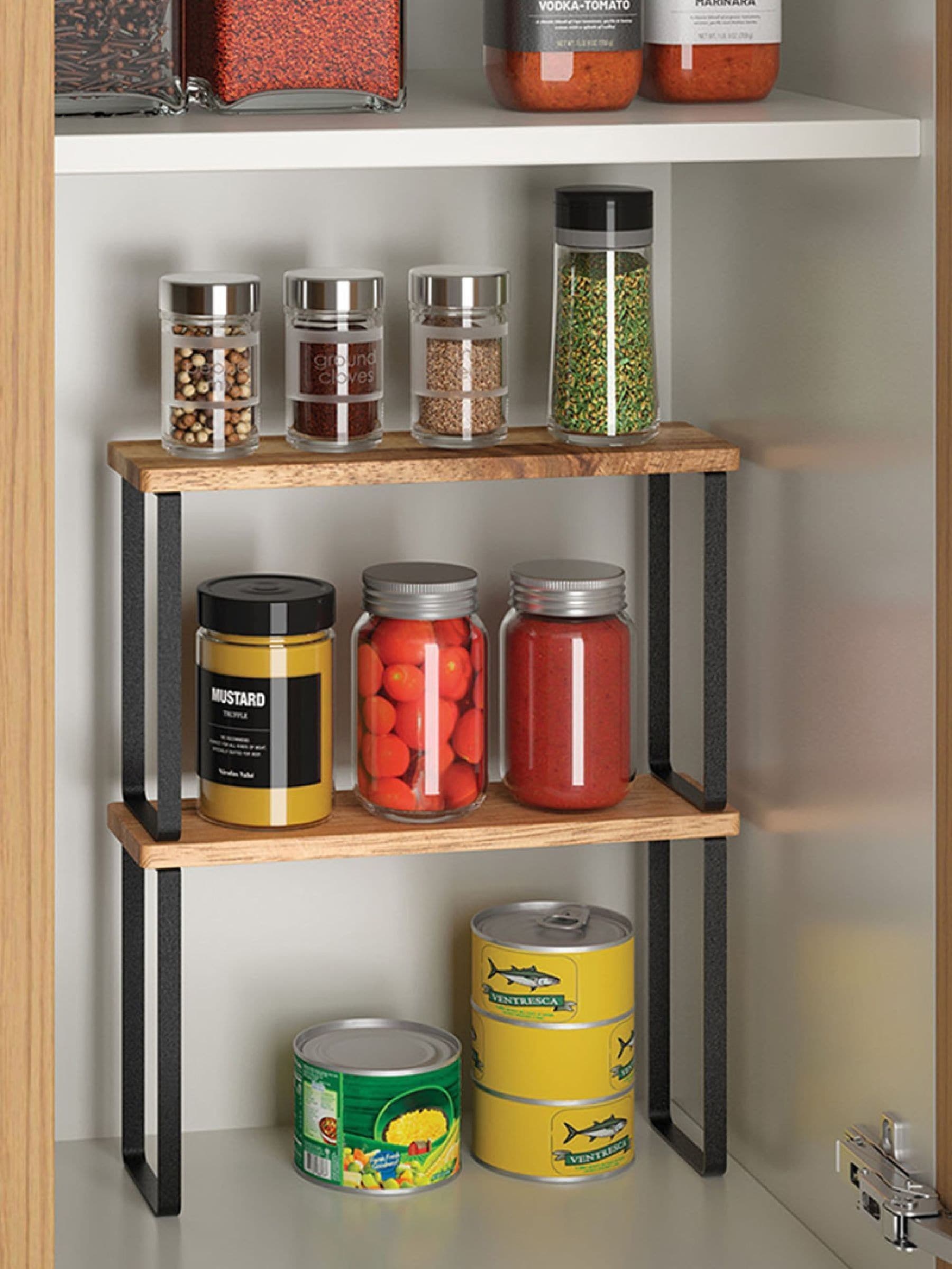 Freestanding Spice Rack with Adjustable Racks - Image 2