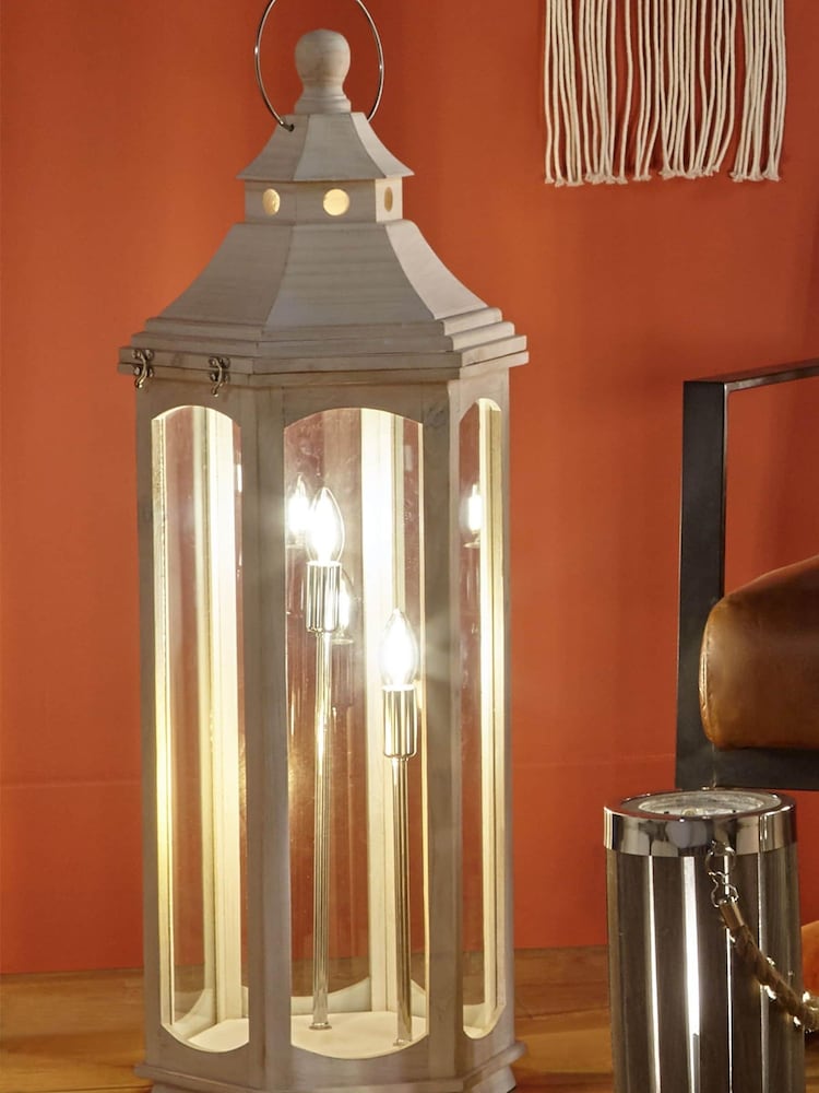 Pacific White Adaline Lantern Floor Lamp - Image 1 of 1