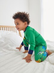 Синий/зеленый/желтый с животными - Упаковка пижам Snuggle 3 ( 9 мес. - 8 лет) - Image 3 of 18