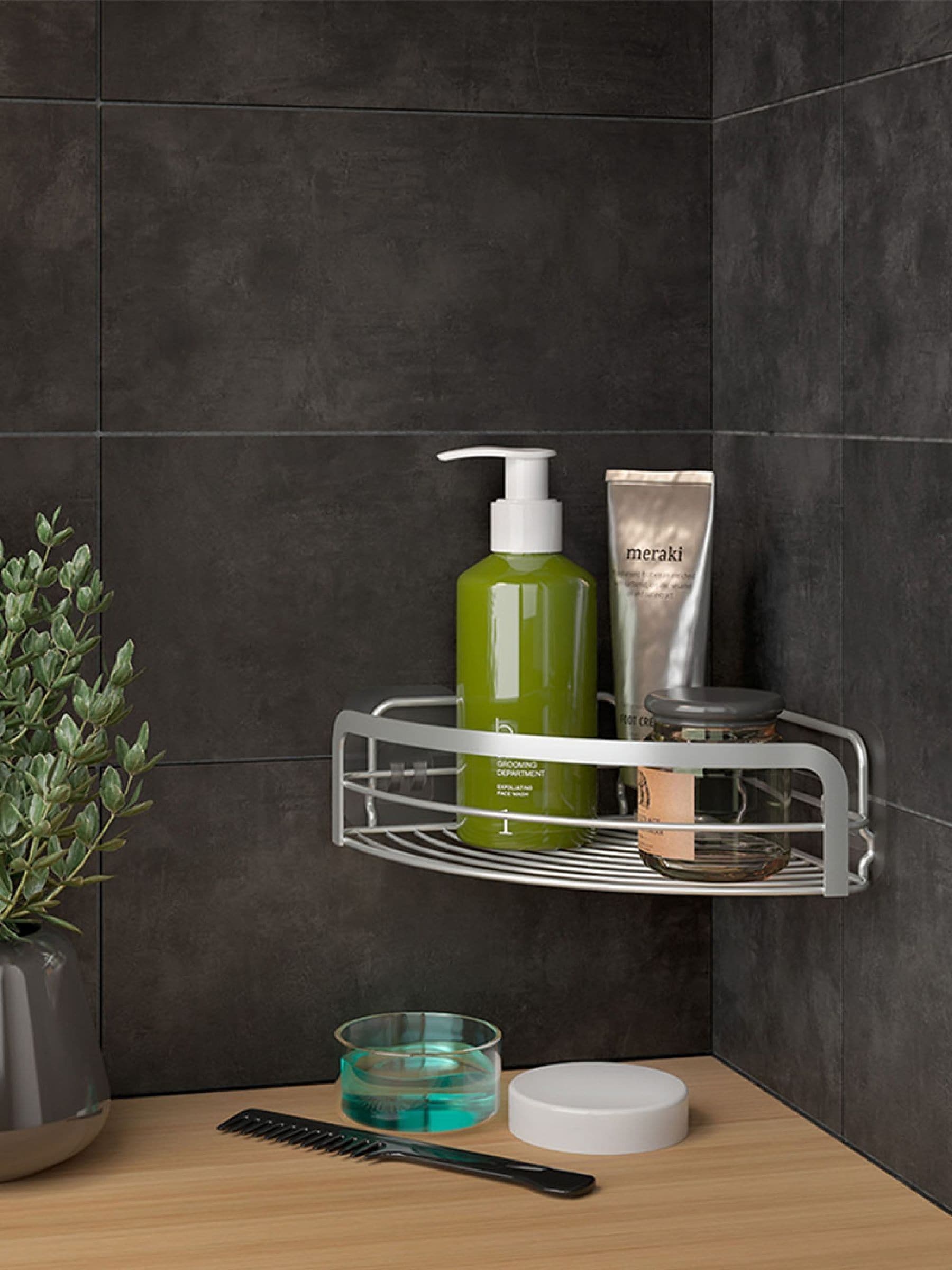 B&Q - Origin Luxy 1-Tier Corner Bathroom Shelf - Image 3