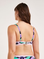 Figleaves Frida Purple Underwired Bandeau Bikini Top - Image 2 of 4