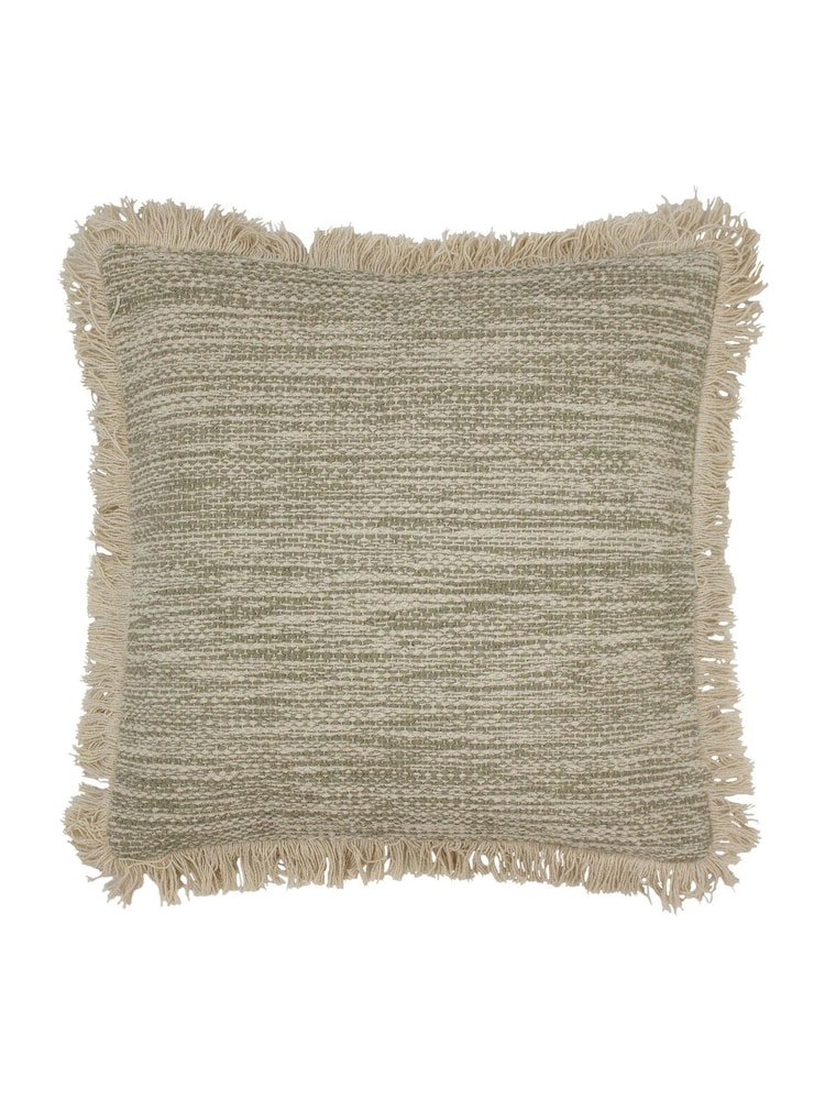 furn. Natural Beige Sienna Twill Woven Polyester Filled Cushion - Image 1 of 3