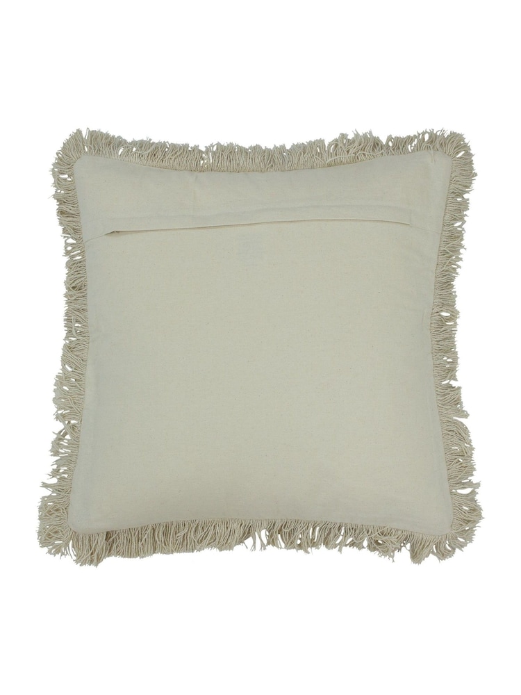 furn. Natural Beige Sienna Twill Woven Polyester Filled Cushion - Image 2 of 3