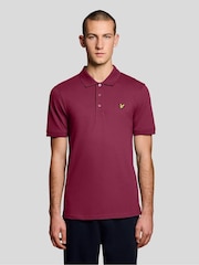 Roșu vișiniu - Tricou polo simplu Lyle & Scott - Imaginea 1 din 6
