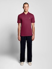 Roșu vișiniu - Tricou polo simplu Lyle & Scott - Imaginea 2 din 6