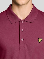 Roșu vișiniu - Tricou polo simplu Lyle & Scott - Imaginea 3 din 6