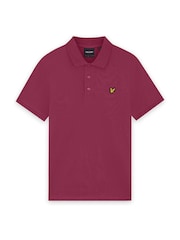 Roșu vișiniu - Tricou polo simplu Lyle & Scott - Imaginea 5 din 6