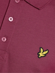 Roșu vișiniu - Tricou polo simplu Lyle & Scott - Imaginea 6 din 6
