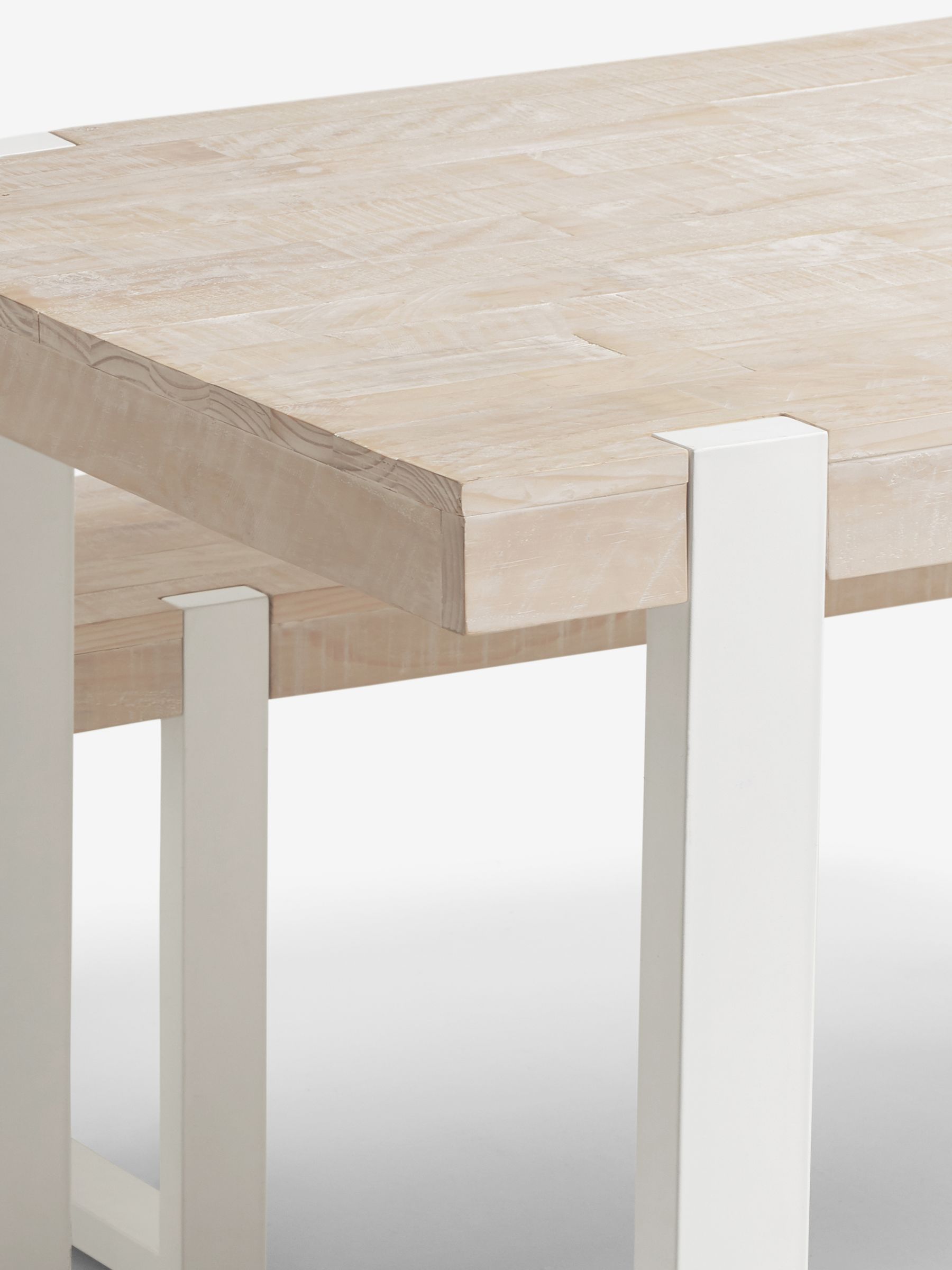 Buy White Jefferson Solid Wood Pine 4 Seater Dining Table and Bench Set