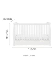 Obaby White Stamford Classic Cot Bed - Image 6 of 6