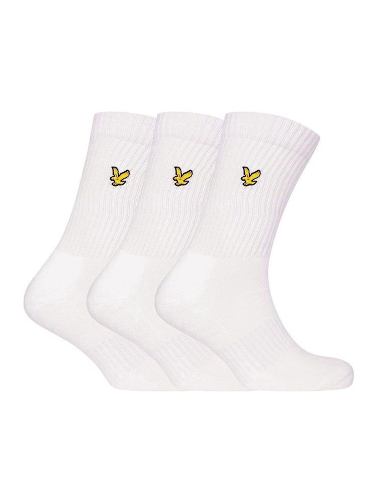 White Lyle & Scott Sport Socks 3 Pack - Image 1 of 2