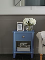 Laura Ashley Dusky Seaspray Henshaw 1 Drawer Side Table - Image 1 of 5