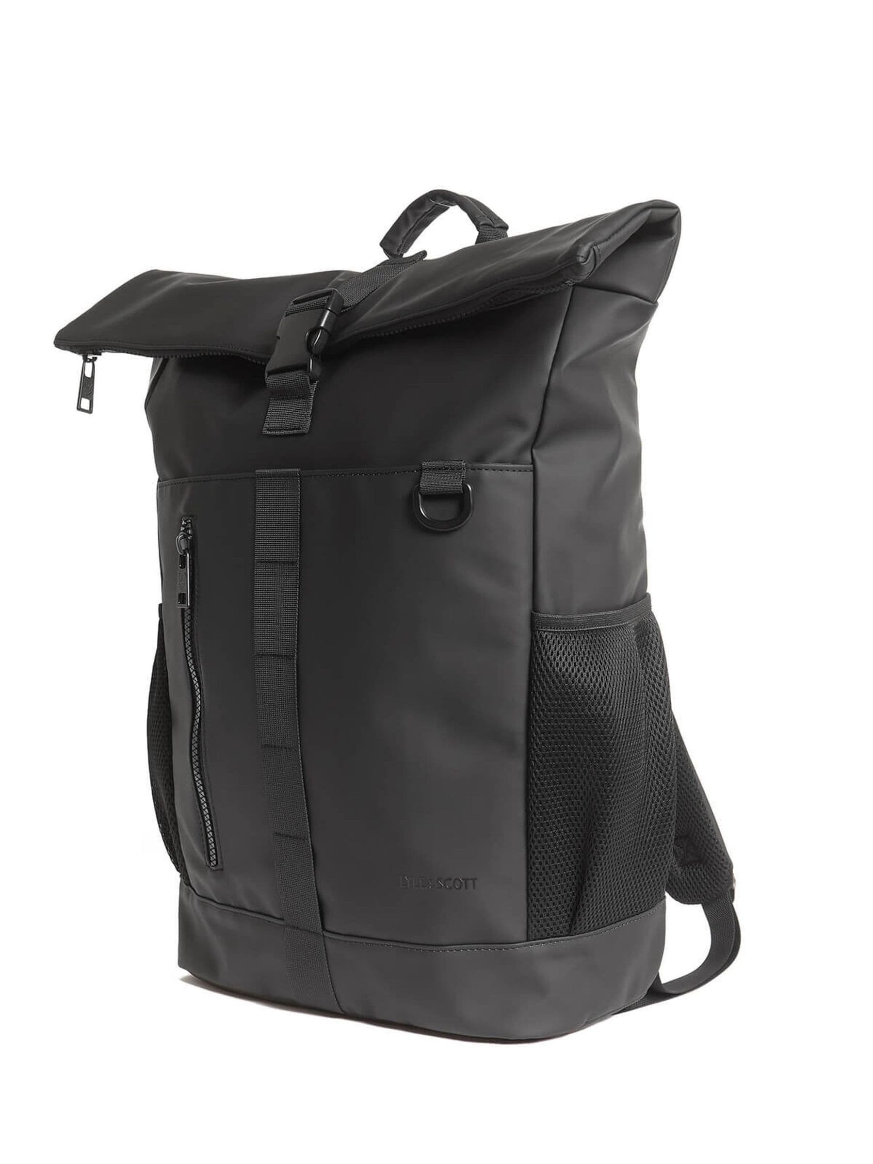 Lyle & Scott Men's Black Weather Resistant Roll Top Bag - Image 1