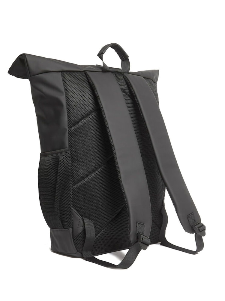 Lyle & Scott Black Weather Resistant Roll Top Bag - Image 2 of 3 Lyle & Scott Black Weather Resistant Roll Top Bag - Image 2 of 3