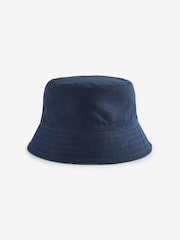 Navy Blue/Pineapple Print Reversible Bucket 100% Cotton Hats 2 Pack - Image 9 of 11