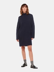 Whistles Blue Amelia Wool Knitted Jumper Dress - Image 3 of 4