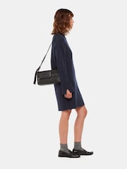 Whistles Blue Amelia Wool Knitted Jumper Dress - Image 4 of 4