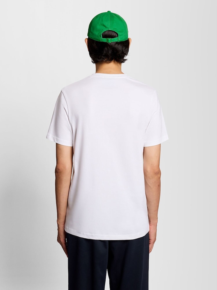 Lyle & Scott White V-Neck T-Shirt - Image 2 of 5 Lyle & Scott White V-Neck T-Shirt - Image 2 of 5