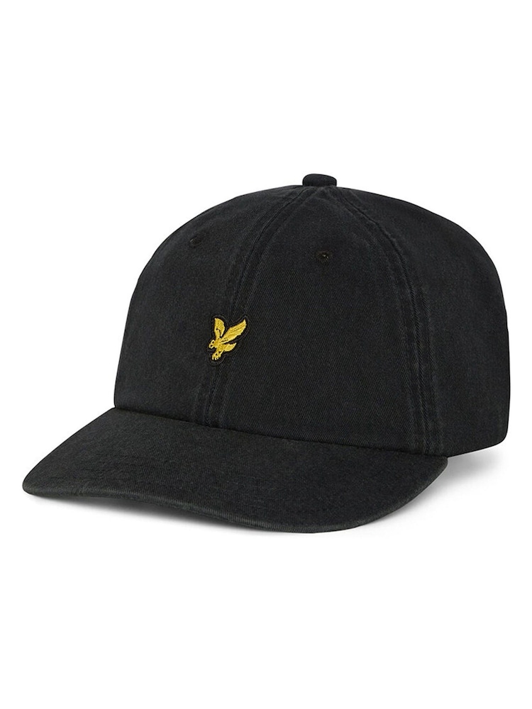 Lyle & Scott Black Washed Cap - Image 1 of 3