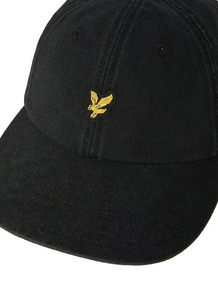 Lyle & Scott Black Washed Cap - Image 3 of 3