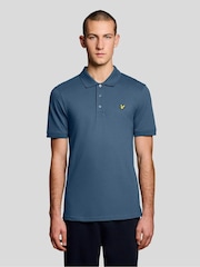 Albastru - Tricou polo simplu Lyle & Scott - Imaginea 1 din 5