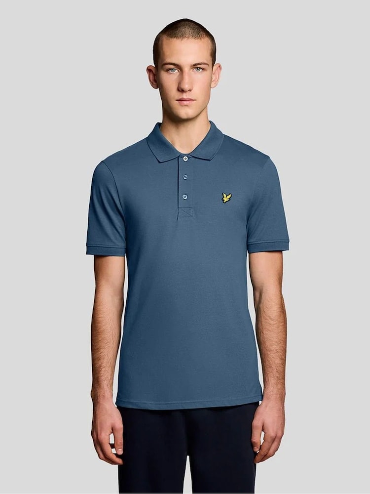 Albastru - Tricou polo simplu Lyle & Scott - Imaginea 1 din 5 Albastru - Tricou polo simplu Lyle & Scott - Imaginea 1 din 5