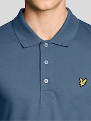 Albastru - Tricou polo simplu Lyle & Scott - Imaginea 3 din 5