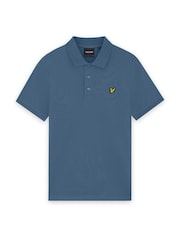 Albastru - Tricou polo simplu Lyle & Scott - Imaginea 5 din 5