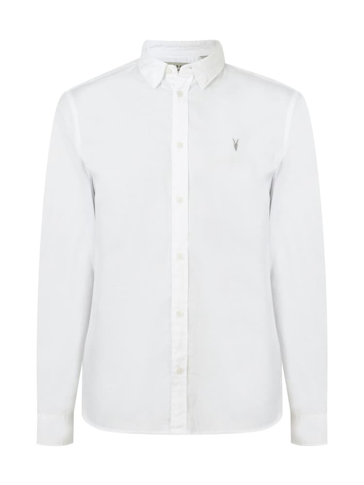 AllSaints White Hawthorne Long Sleeved Shirt - Image 6 of 6