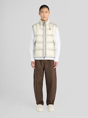 Lyle & Scott Cream Translucent Puffer Gilet - Image 2 of 6