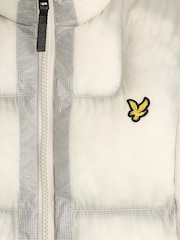 Lyle & Scott Cream Translucent Puffer Gilet - Image 6 of 6