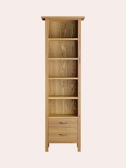 Laura Ashley Oak Milton 2 Drawer Single Bookcase - Image 2 of 5