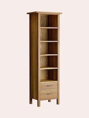 Laura Ashley Oak Milton 2 Drawer Single Bookcase - Image 3 of 5