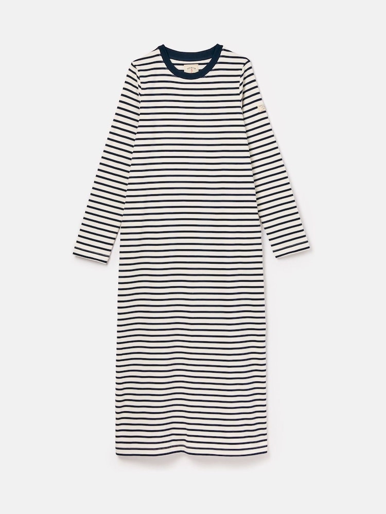 Joules Cleo Navy& White Striped Long Sleeve Jersey Midi Dress - Image 6 of 6 Joules Cleo Navy& White Striped Long Sleeve Jersey Midi Dress - Image 6 of 6