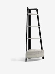 Grey Bronx Oak Effect Corner Ladder Shelf - Image 2 of 5