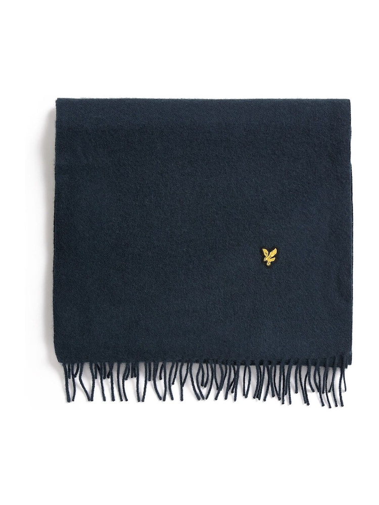 Lyle & Scott Blue Plain Lambswool Scarf - Image 1 of 2