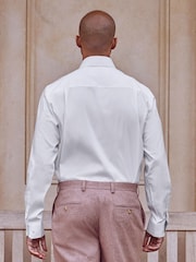 White Regular Fit Single Cuff Four Way Stretch Shirt - Image 2 of 6