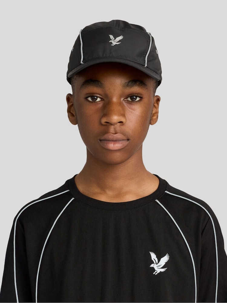 Lyle & Scott Black Reflective Piped Cap - Image 1 of 5