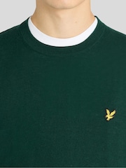 Зеленый - Lyle & Scott Хлопок Меринос круглый вырез джемпер - Изображение 3 6