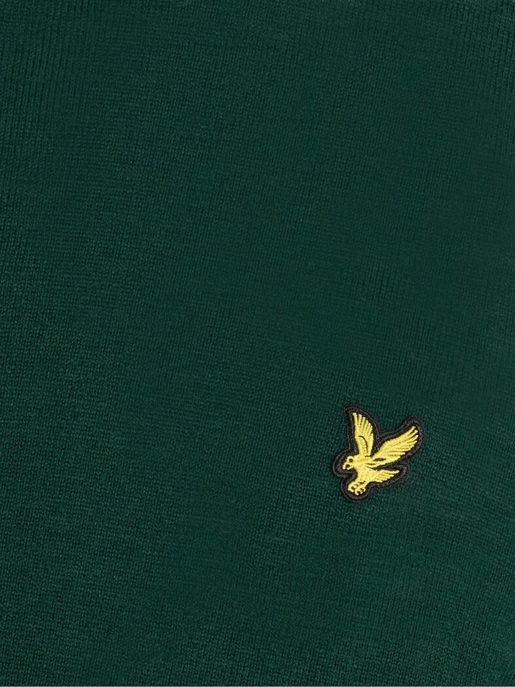 Зеленый - Lyle & Scott Хлопок Меринос круглый вырез джемпер - Изображение 6 6 Зеленый - Lyle & Scott Хлопок Меринос круглый вырез джемпер - Изображение 6 6