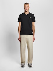 Lyle & Scott Black V-Neck T-Shirt - Image 3 of 6