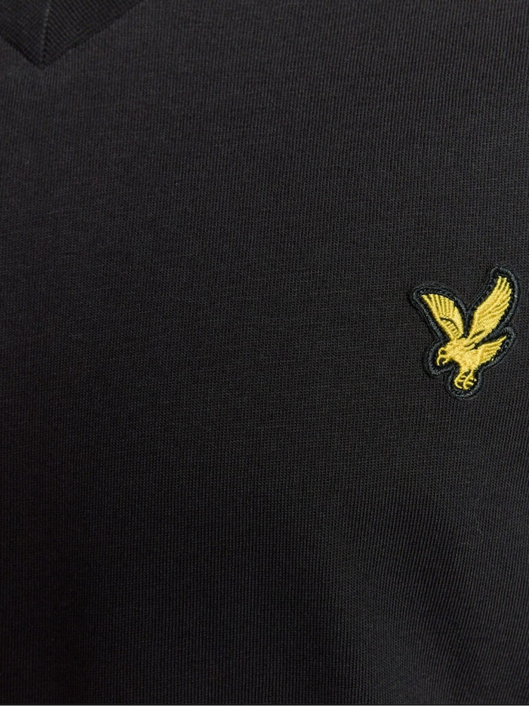 Lyle & Scott Black V-Neck T-Shirt - Image 6 of 6 Lyle & Scott Black V-Neck T-Shirt - Image 6 of 6