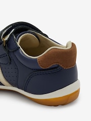 Navy Standard Fit (F) Touch Fastening Leather First Walker Baby Shoes - Image 3 of 6