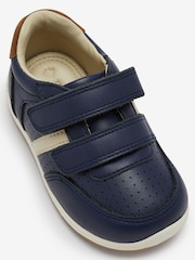 Navy Standard Fit (F) Touch Fastening Leather First Walker Baby Shoes - Image 4 of 6