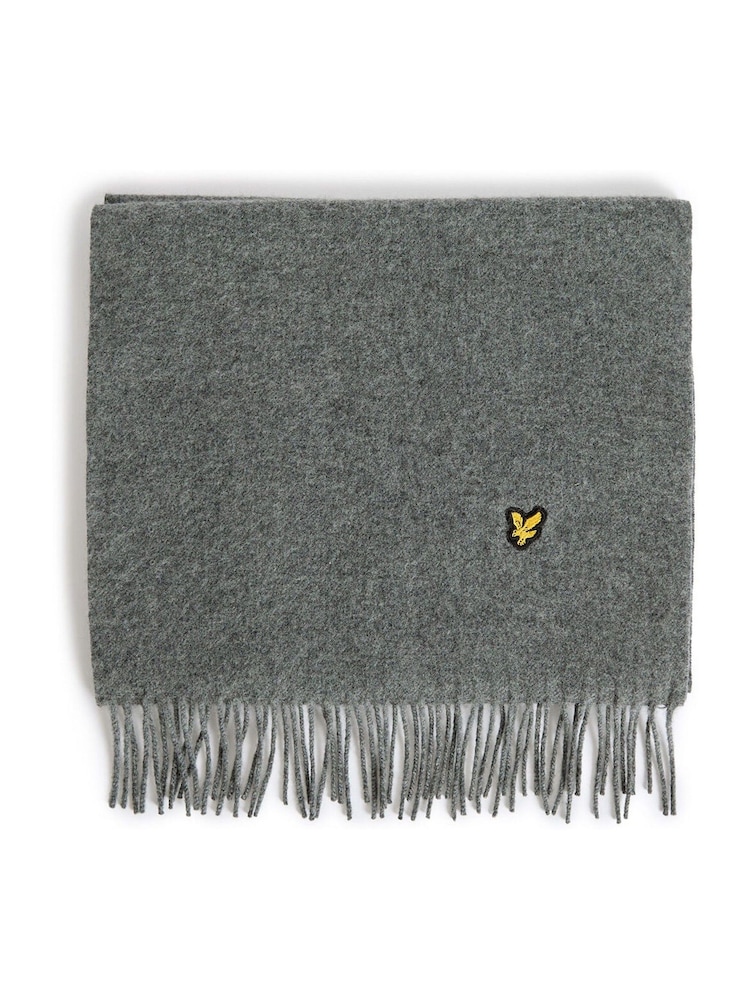 Lyle & Scott Grey Plain Lambswool Scarf - Image 1 of 1