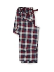 Bas de pyjama à carreaux en sergé de coton brossé Savile Row Company - Image 1 de 2