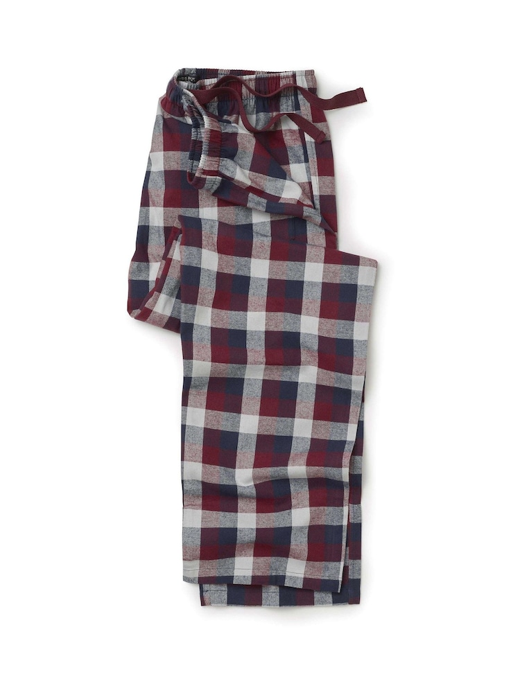 Bas de pyjama à carreaux en sergé de coton brossé Savile Row Company - Image 1 de 2
