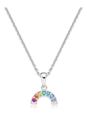 Beaverbrooks Mini B Cubic Zirconia Rainbow Necklace - Image 1 of 3