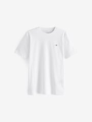 GANT White Boys Shield Logo Neck 100% Cotton T-Shirts 2 Pack - Image 3 of 4